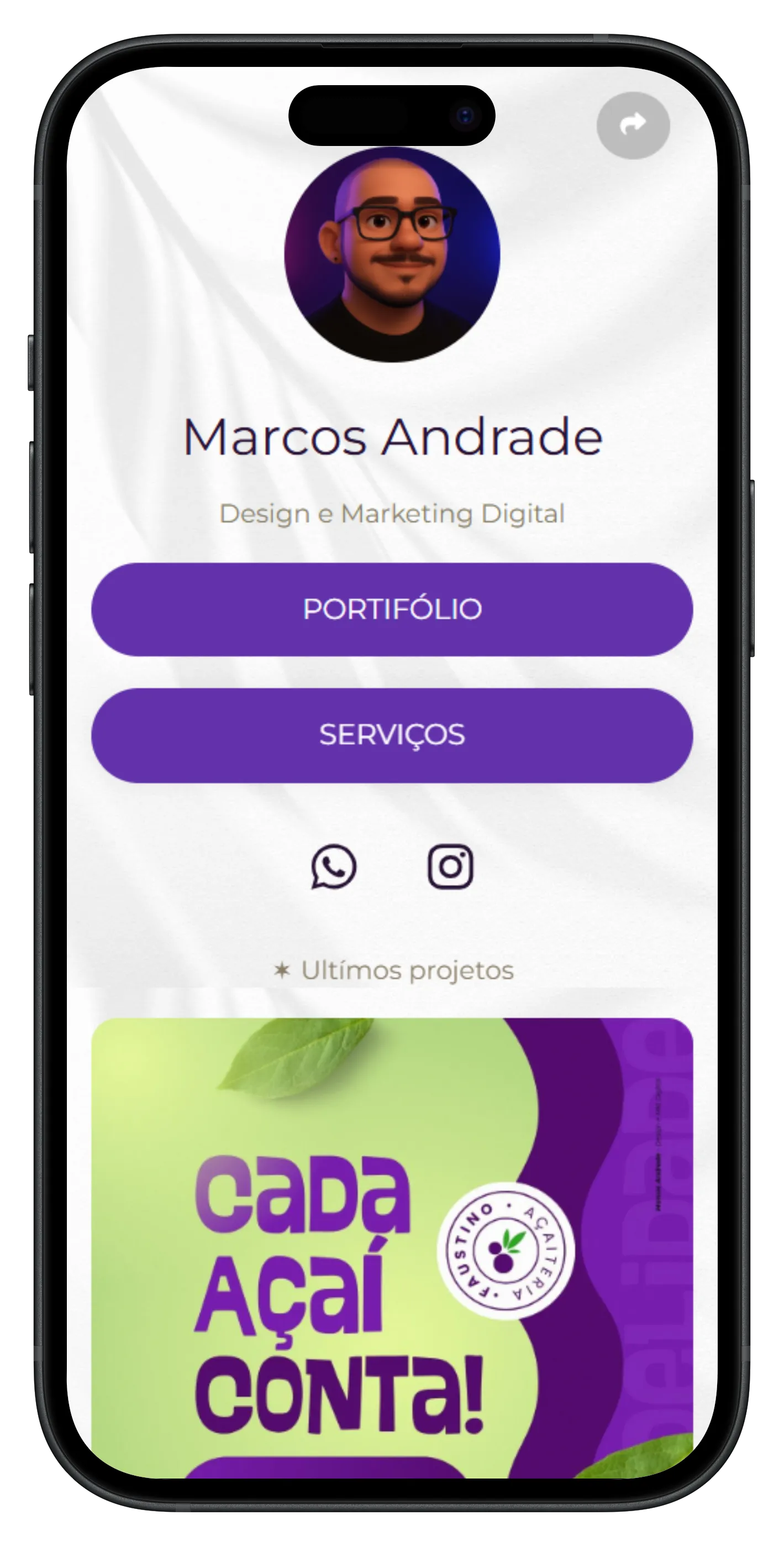 Amostra de BioLink para Artista/Música